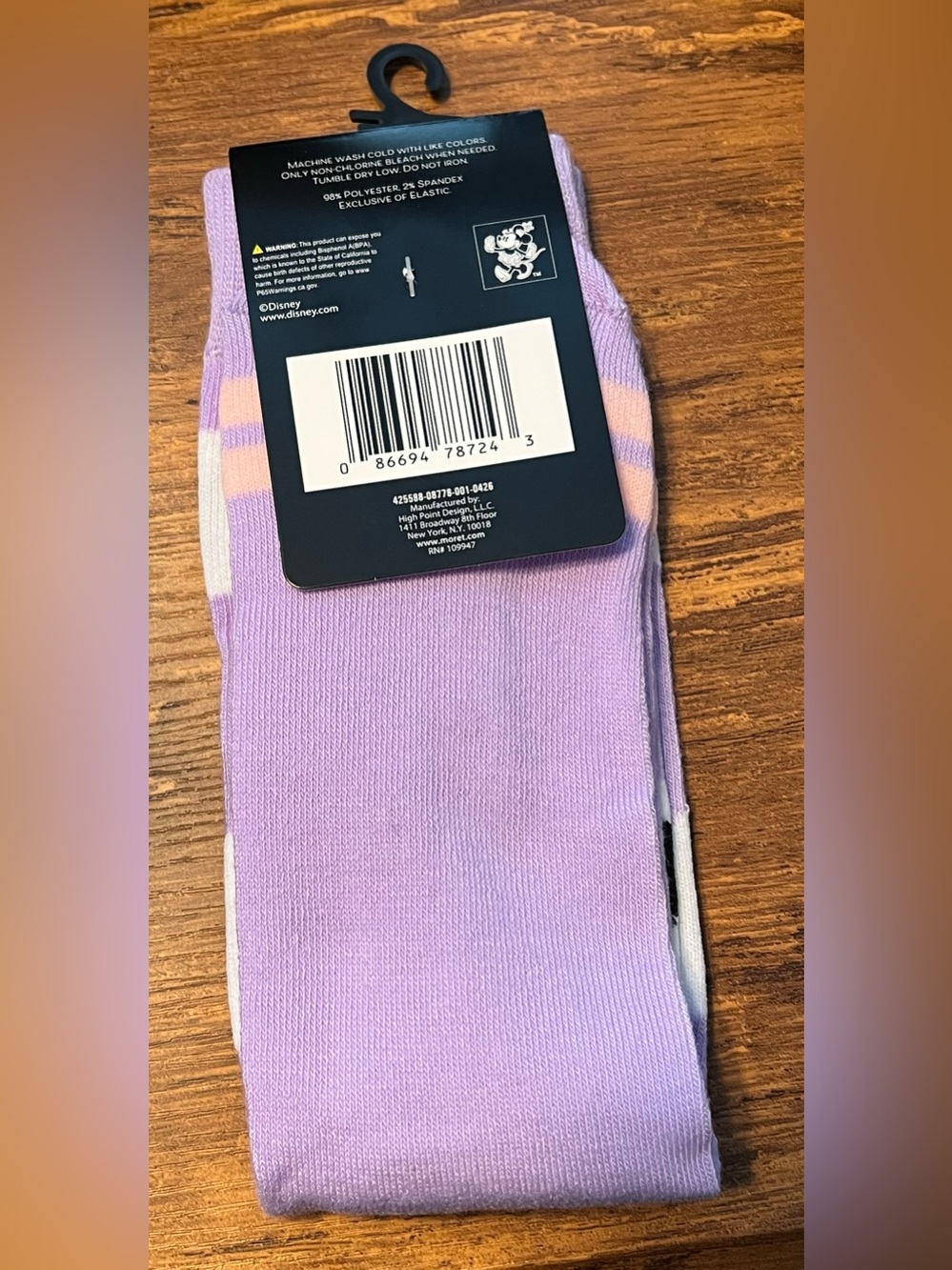Disney Minnie Mouse Mean Girls 'That's So Fetch' Crew Socks NWT - Picture 2 of 2